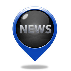 News pointer icon on white background