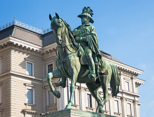 Fototapeta na wymiar Monument to Karl Schwarzenberg in Vienna