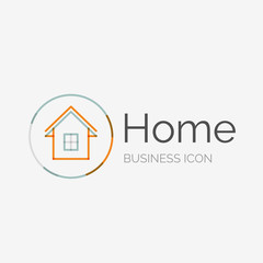 Thin line neat design logo, home idea