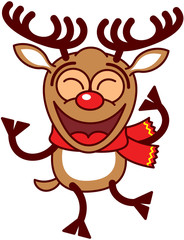 Cool Xmas reindeer singing dancing