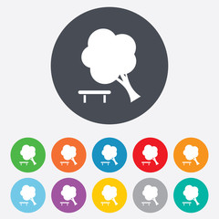 Tree sign icon. Break down tree symbol.