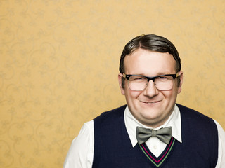 Portrait of male nerd