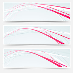 Obraz premium Fast speed rapid red lines web banners set