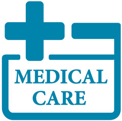 Obraz premium blue medical care icon
