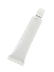 Aluminum cream tube (with clipping path) isolated on white