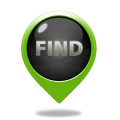 find pointer icon on white background