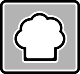 chef hat gray icon