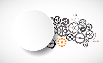 Abstract technology background. Cog wheel theme