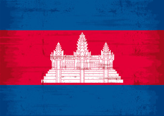 cambodia grunge flag
