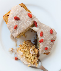 Cake with banana cream