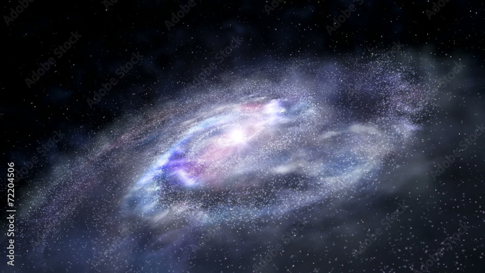 Wall mural spinning galaxy loopable