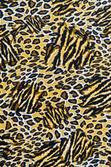 texture of leopard print fabric striped