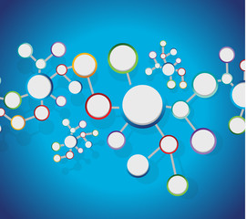 atoms diagram link network connection illustration