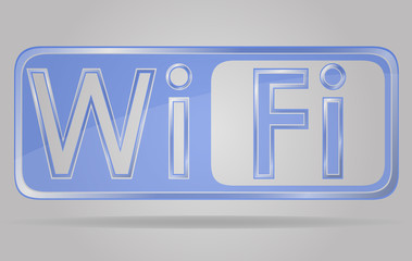 transparent sign wi fi vector illustration