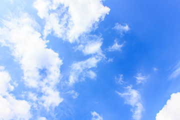 white clouds on blue sky