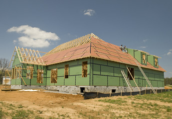 Roof Goes On new Home