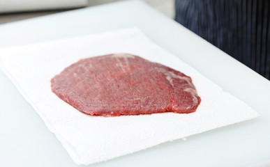 raw steak