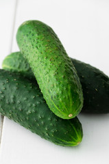 Close up of cucumbers