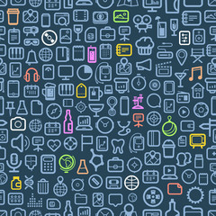 interface icons seamless background