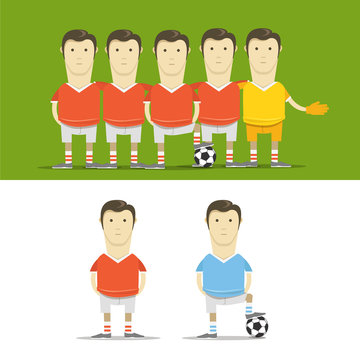 Soccer team clip-art