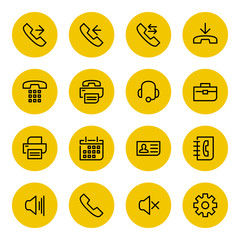 Thin line icons set for web and mobile