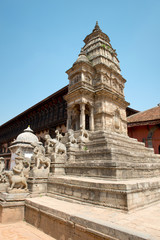 Fototapeta na wymiar Siddhi Lakshmi temple on a Durbar square of Bhaktapur, Nepa