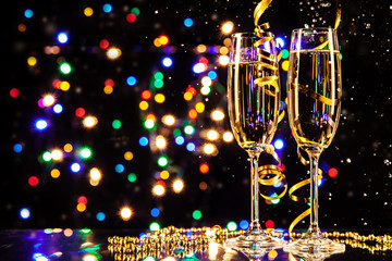 Glasses of champagne