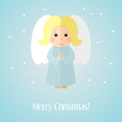 Christmas card with angel