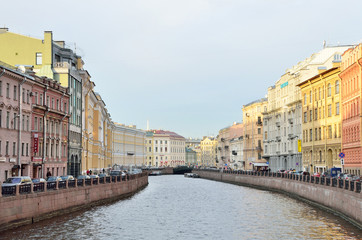 Naklejka na ściany i meble Санкт-Петербург, набережная реки Мойки