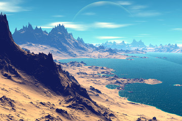 3d rendered fantasy alien planet