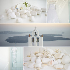 Collage of wedding details