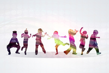 Children silhouettes