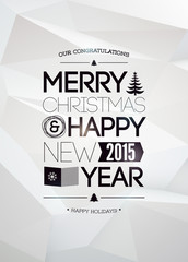 Merry Christmas & Happy New Year design. - 72213100