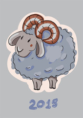 Cute cartoon sheep.