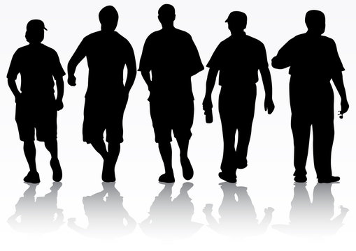 Man silhouettes