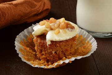 Carrot cake and milk