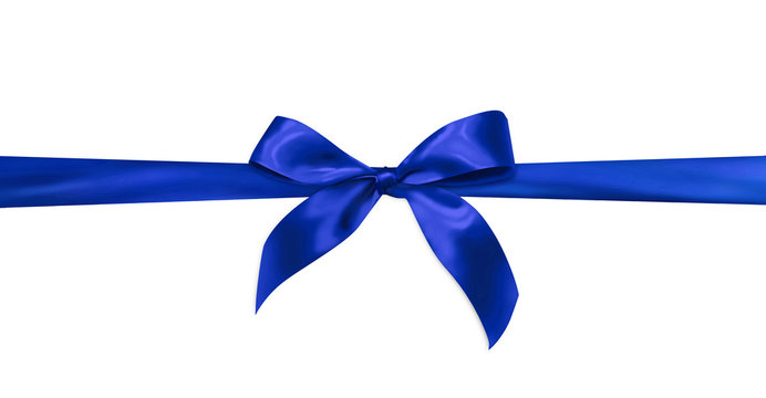 Blue gift ribbon