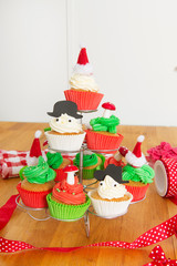 Baking Christmas cupcakes