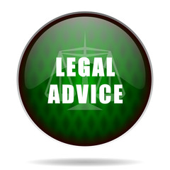 legal advice green internet icon