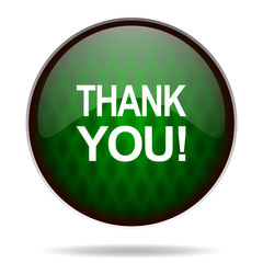 thank you green internet icon