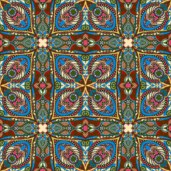 seamless geometry vintage pattern, ethnic style ornamental backg