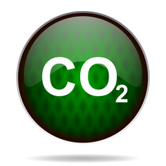 carbon dioxide green internet icon