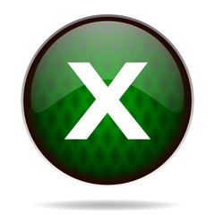 cancel green internet icon