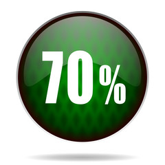 70 percent green internet icon