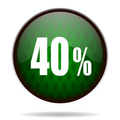 40 percent green internet icon