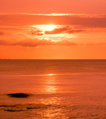 Sunset Paradise Fiery Backdrop