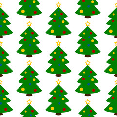 Christmas tree symbol seamless pattern