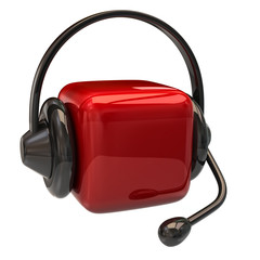 Illustration of red suport icon