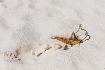 Rest in Paradise - Malediven - Aladdins Wunderlampe im Sand