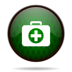 first aid green internet icon